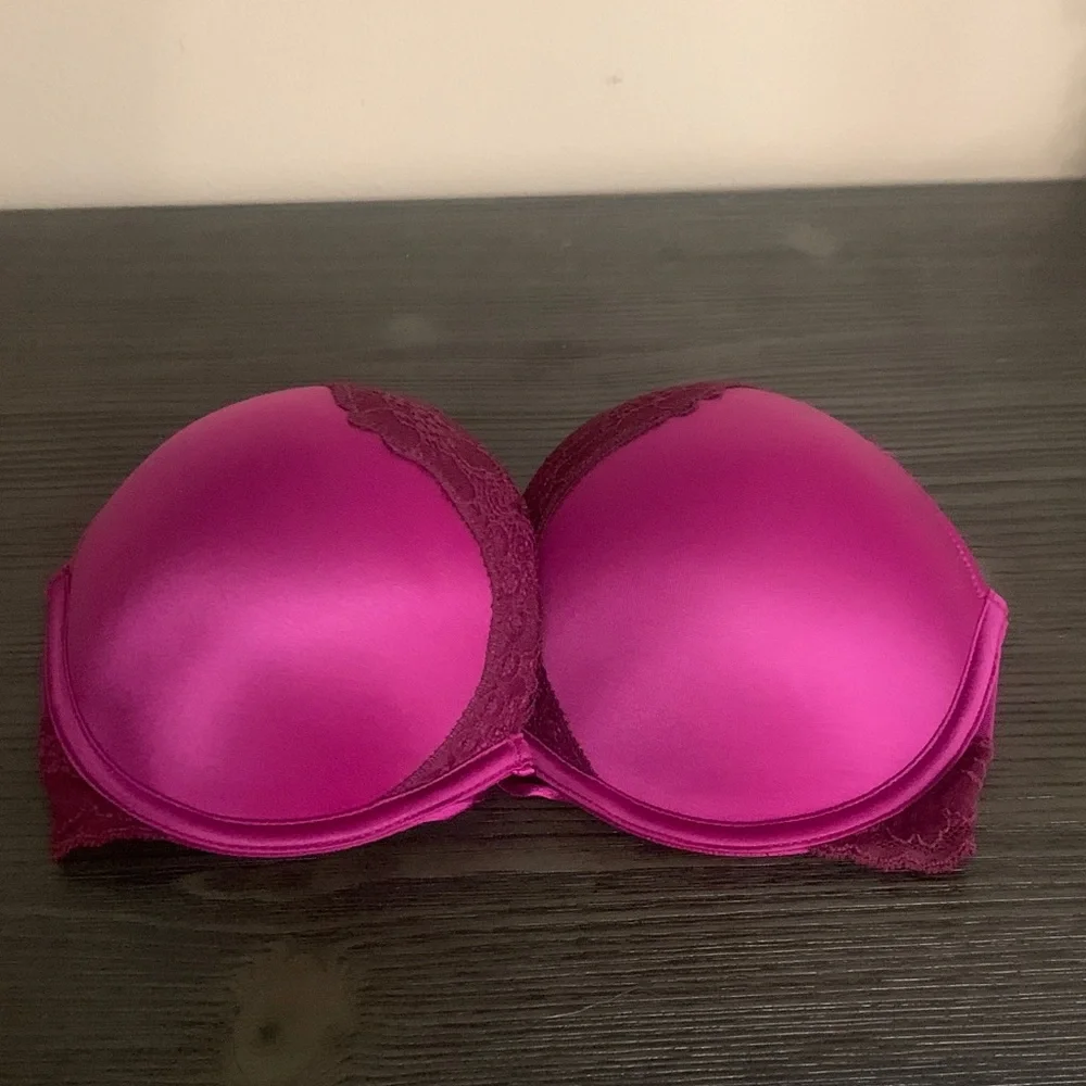 Victoria secret 32D nwt BOMBSHELL new heavily padded Pink Lace Women's Bra